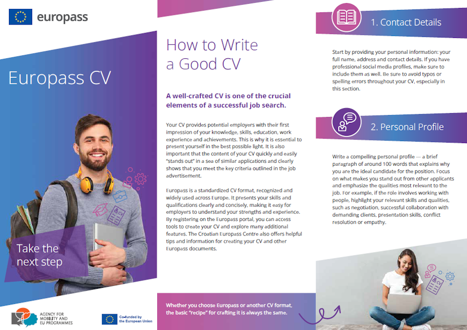 chapter 2 image of a leaflet "How to Write a Good CV"