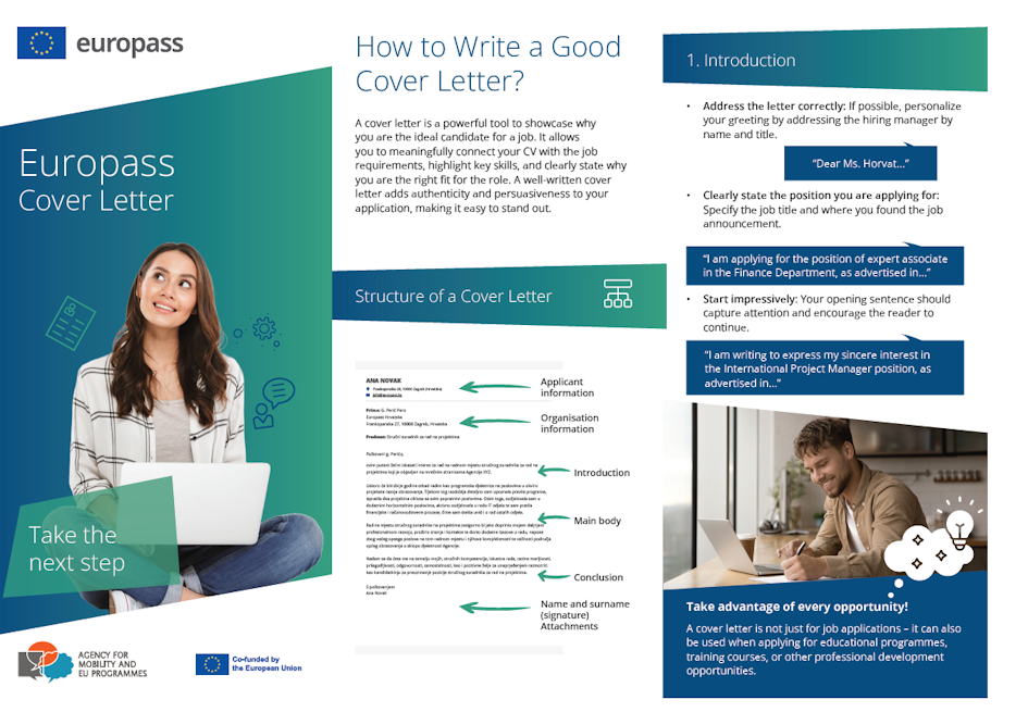 chapter 2 image of a leaflet "How to Write a Good Cover Letter"
